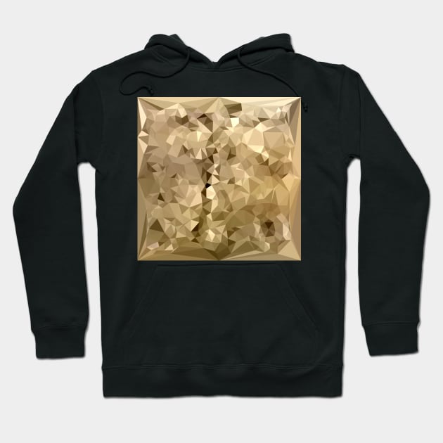 French Beige Abstract Low Polygon Background Hoodie by retrovectors